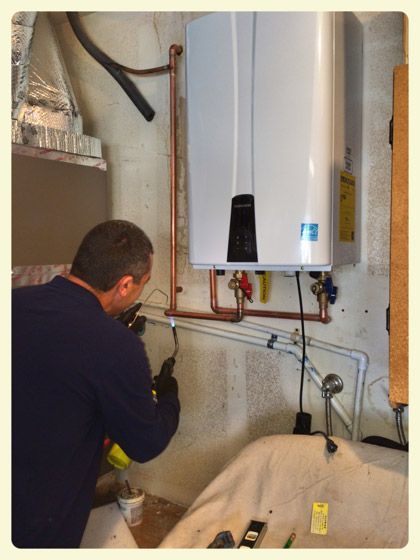 Installing a water heater